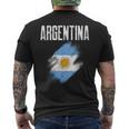 Regalo Bandiera Argentina Del Paese Argentinointage T-shirt da uomo con stampa posteriore