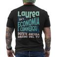 Regalo Scherzo Di Laurea Economia E Commercio Divertente T-shirt da uomo con stampa posteriore