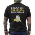 Reggo Più Gin Lemon Che Persone Divertido Cocktail T-shirt da uomo con stampa posteriore