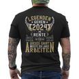 Rentner Eine Legende Geht In Rente 2024 Retirement T-Shirt mit Rückendruck