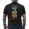 Retro 1954 Settembre 1954 Anno 1954Intage 1954 Dal 1954 T-shirt da uomo con stampa posteriore