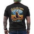 Retro Bear Grizzly 399 Wild & Free Grand Teton National Park Men's T-shirt Back Print