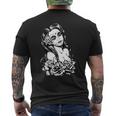 Retro Catrina I Retro Dia De Muertos I La Santísima Muerte T-Shirt mit Rückendruck