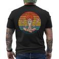 Retró Meditazione Yoga Guru Yogaintage T-shirt da uomo con stampa posteriore