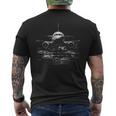 Retro Vintage Commercial Aircraft For Pilots And Students Men's T-shirt Back Print