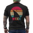 Retro Vintage Shark Fin 2024 Week Awareness Support Summer Men's T-shirt Back Print