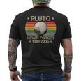 Retrointage Never Forget Pluto 1930 2006 Space Science T-Shirt mit Rückendruck