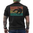 Retrointage Snowboard For Snowboarder T-Shirt mit Rückendruck