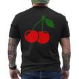 Rossa Ciliegia T-shirt da uomo con stampa posteriore