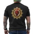 Sacro Cuore Di Gesù Devozione Cattolica T-shirt da uomo con stampa posteriore