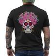 Scheletri Messicano Giorno Dei Morti Dia De Los Muertos T-shirt da uomo con stampa posteriore
