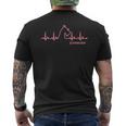Schnauzer Heartbeat Schnauzer T-shirt da uomo con stampa posteriore
