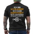 Schrauber Car Mechanic Mechatronics T-Shirt mit Rückendruck