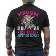 Schulkind 2024 Dabbing Unicorn I Rocke Jetzt Die Schule T-Shirt mit Rückendruck