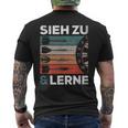 See Zu Und Lerneintage Darts Retro Sl Darts T-Shirt mit Rückendruck