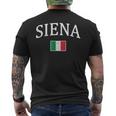 Siena Italia Bandiera Italiana Italia Souvenir Turistico T-shirt da uomo con stampa posteriore