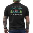 Sii Gentile Pediatra Babbo Natale Sta Guardando La Medicina T-shirt da uomo con stampa posteriore