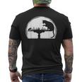 Silhouette Cat & Mouse Giocare Scacchi Per Amore Scacchi T-shirt da uomo con stampa posteriore