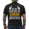 Simon So Gut Kann Nur Ein Simon Look S T-Shirt mit Rückendruck