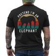 Simple Halloween Costume Elephant Pretend I'm An Elephant Men's Back Print T-Shirt