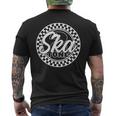 Ska Punk Music Retro Two-Tone Musician Rudeboy Reggae T-shirt da uomo con stampa posteriore