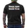 Slogan Manche Führen Manche Folgen T-Shirt mit Rückendruck