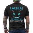 Smile Du Kannst Sie Nicht Alle Köten Cheshire Cat T-Shirt mit Rückendruck