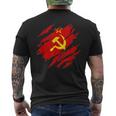 Soviet Flag Retro Ussr Soviet Union Cccp T-Shirt mit Rückendruck