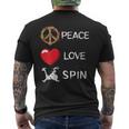 Spinning Class Allenamento Amore Pace Spin Ciclismo Fitness Palestra Con Collo A T-shirt da uomo con stampa posteriore