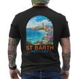 St Barthiaggiacanze Estive St Barth Antille Caraibi T-shirt da uomo con stampa posteriore