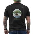 Stile Acquerello Bonsai Giapponese T-shirt da uomo con stampa posteriore