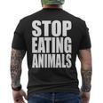 Stop Eating Animalseganegetarier Tierwohl T-Shirt mit Rückendruck