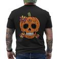 Sugar Skull Pumpkin Mexican Halloween Dia De Los Muertos Men's T-shirt Back Print