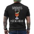 Sundays Are For Micheladas Drinking Mexican Beer Drinking Men's Back Print T-Shirt