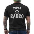 Super Babbo Italiano Papà Regali Per Gli Uomini T-shirt da uomo con stampa posteriore
