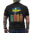 Svezia Svedese Sverige Norden Alceichinga Scandinavia T-shirt da uomo con stampa posteriore
