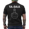 Ta-Daa Middle Finger Ich Hasse Menschen T-Shirt mit Rückendruck