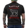 Tagliato Precisioneservito Passione Macellaio Carne Regalo T-shirt da uomo con stampa posteriore