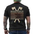 Tariffa Oraria Boscaiolo Taglialegna Asce Motosega Falegname T-shirt da uomo con stampa posteriore