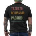 Tatuato Bellisimo Padrino Regalo Festa Del Papà T-shirt da uomo con stampa posteriore