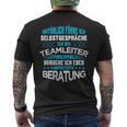 Teamleiter Beratung Team-Leitung Im Office Work & Work T-Shirt mit Rückendruck