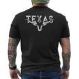 Texas Usa Bull American Font Texas Usa Longhorn Bull T-shirt da uomo con stampa posteriore