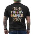 Thick Thighs Cancer Vibes June & July Birthday Cancer Zodiac Men's T-shirt Back Print
