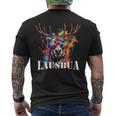 Traditional Deer Oktoberfest Lederhosen Lausbua T-Shirt mit Rückendruck