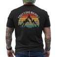 Trekking Maniac All'aperto Tramonto Montagna Retrointage T-shirt da uomo con stampa posteriore
