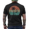 Tropical Beach Palm Trees Vintage Retro Style 70S 80S Men's T-shirt Back Print