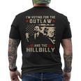 Trump 2024 Flag Outlaw Hillbilly JDVance 2024 Donald Trump Men's T-shirt Back Print