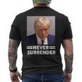 Trump Shot Never Surrender Trumpote 2024 Maglia A Manica T-shirt da uomo con stampa posteriore
