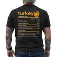 Turkey Nutrition Facts Thanksgiving Food Men's T-shirt Back Print