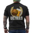Ultras Corona D'alloro Birra Contro Il Calcio Moderno T-shirt da uomo con stampa posteriore